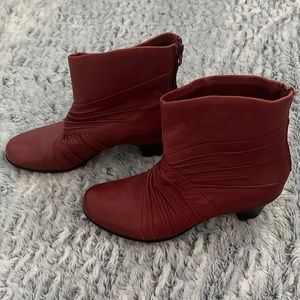 Cobb Hill red leather boots.
